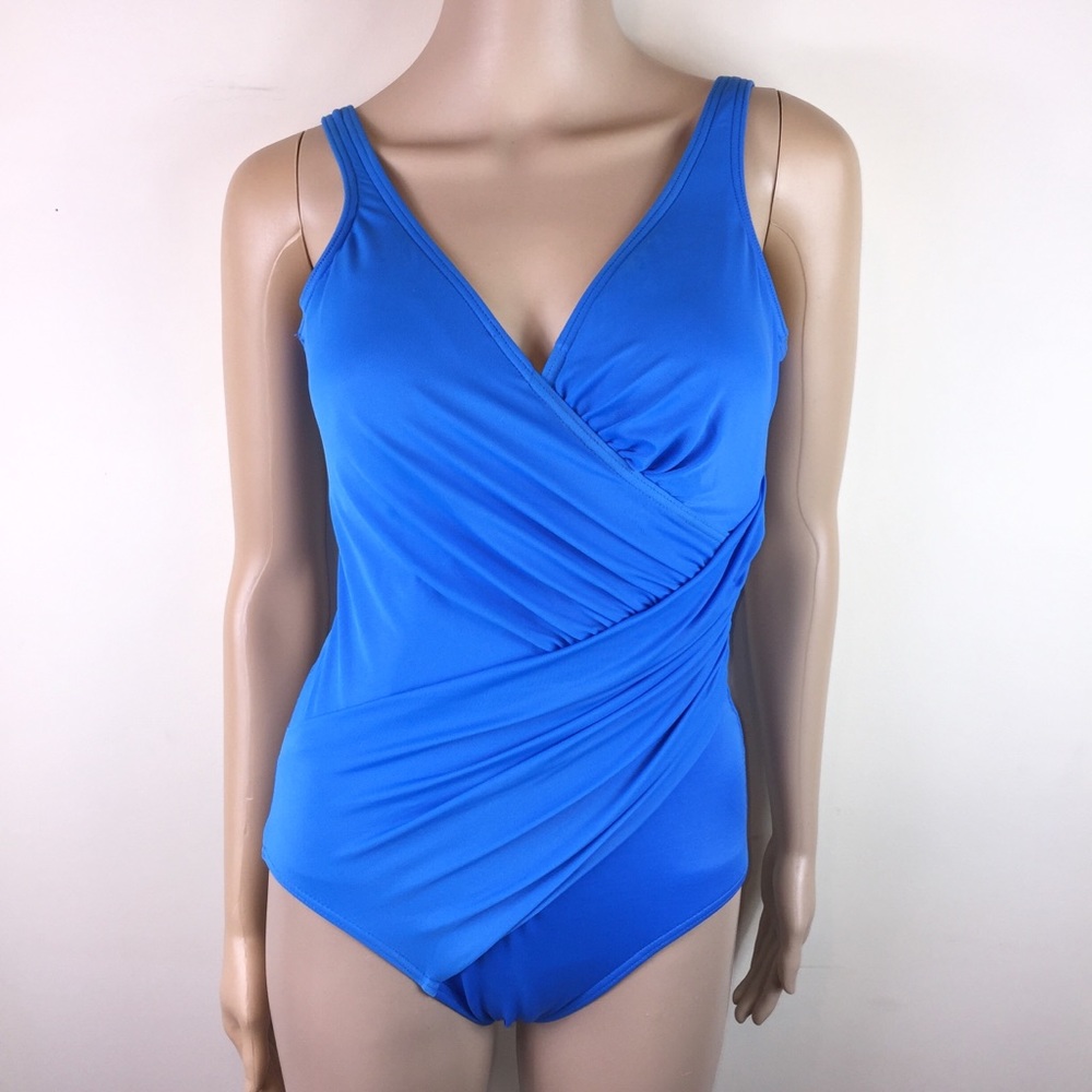 Miraclesuit Slimming Blue One Piece Swimsuit